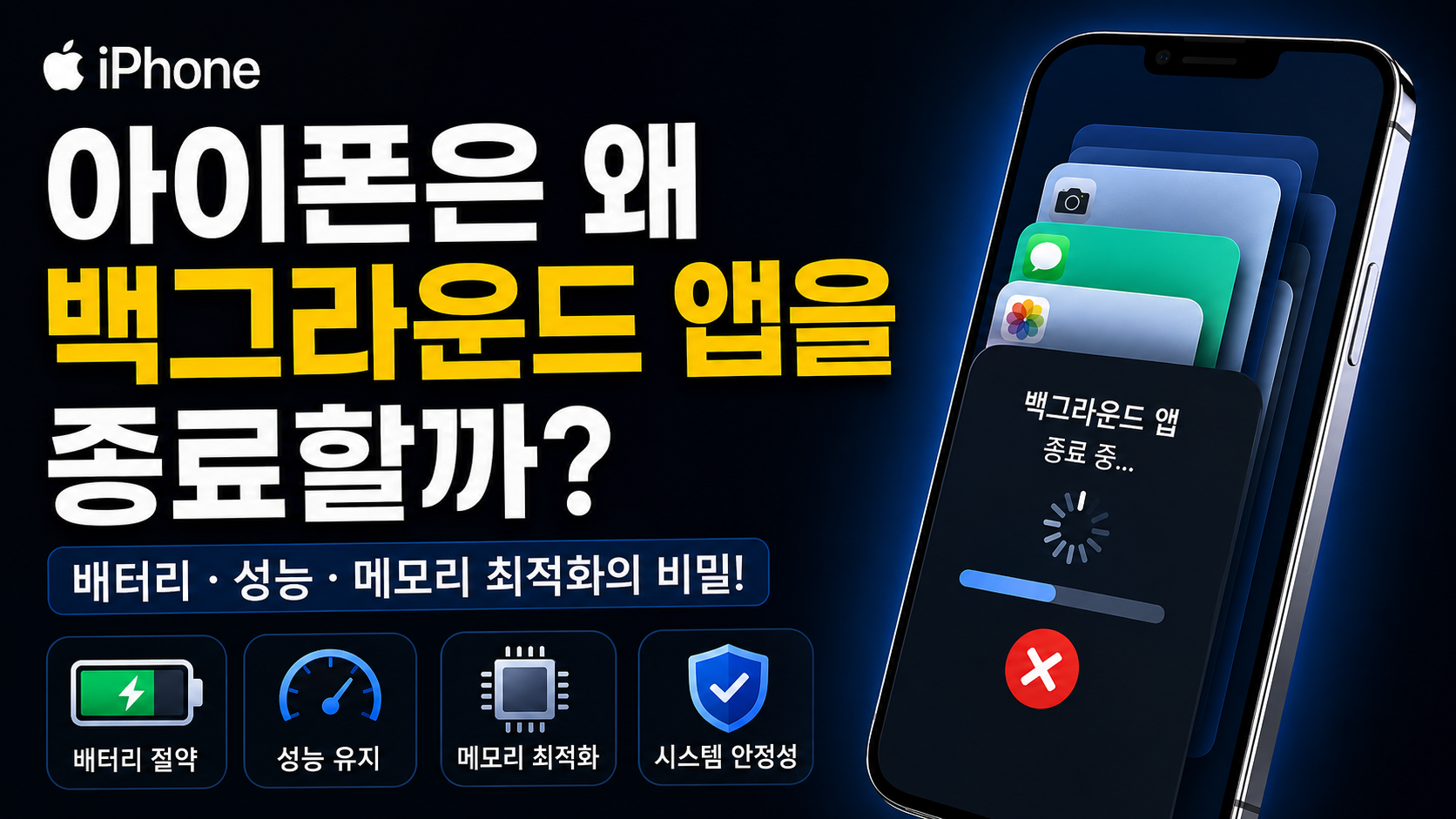 아이폰은 왜 백그라운드 앱을 종료할까?|RAM 부족부터 iOS 메모리 관리까지