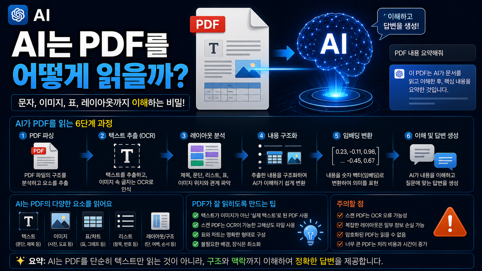 AI는 PDF를 어떻게 읽을까?|OCR부터 RAG까지 문서 이해 원리