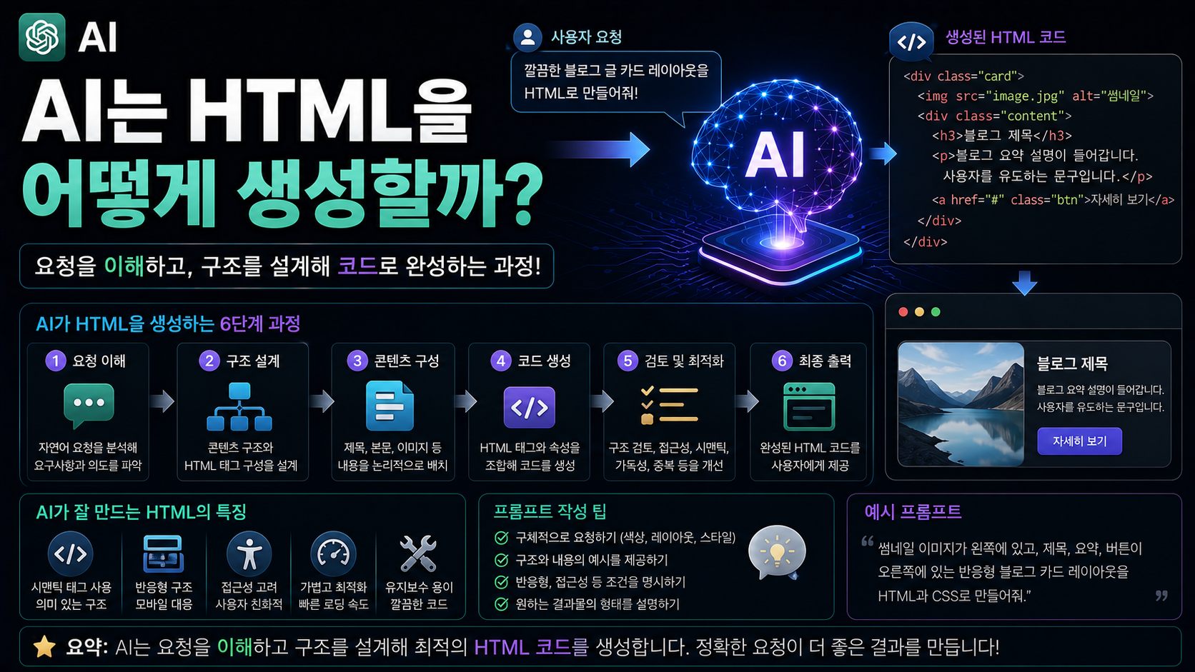AI는 HTML을 어떻게 생성할까?｜태그 예측부터 브라우저 렌더링까지