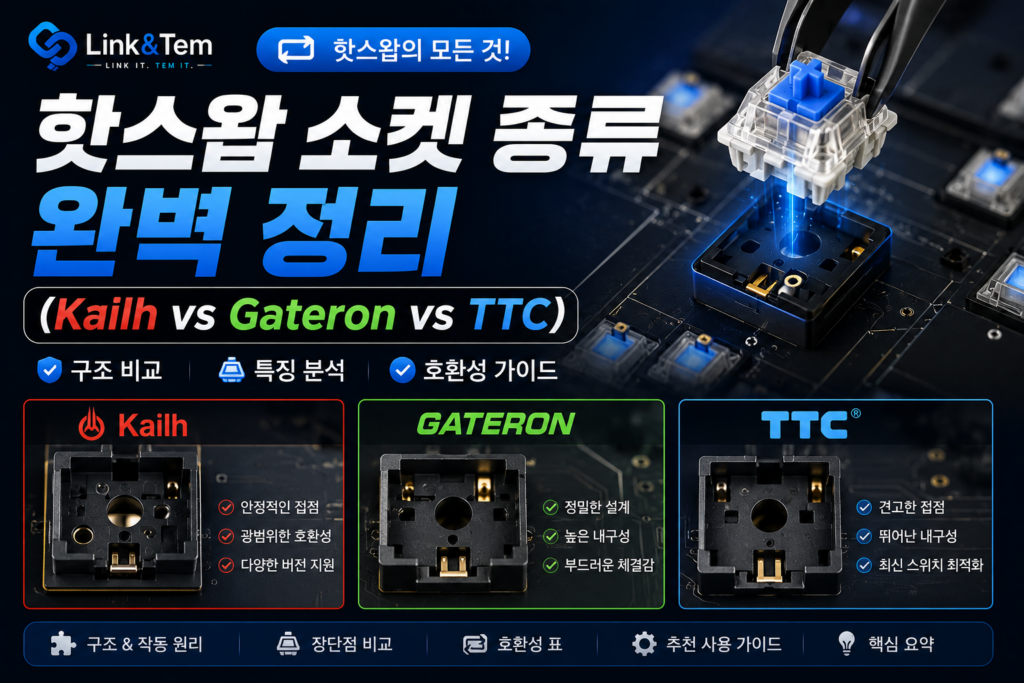 핫스왑 소켓 종류 완벽 정리 (Kailh vs Gateron vs TTC)