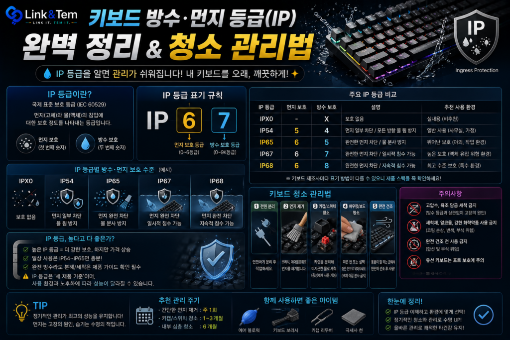 IP54와 IP65 키보드, 뭐가 다를까