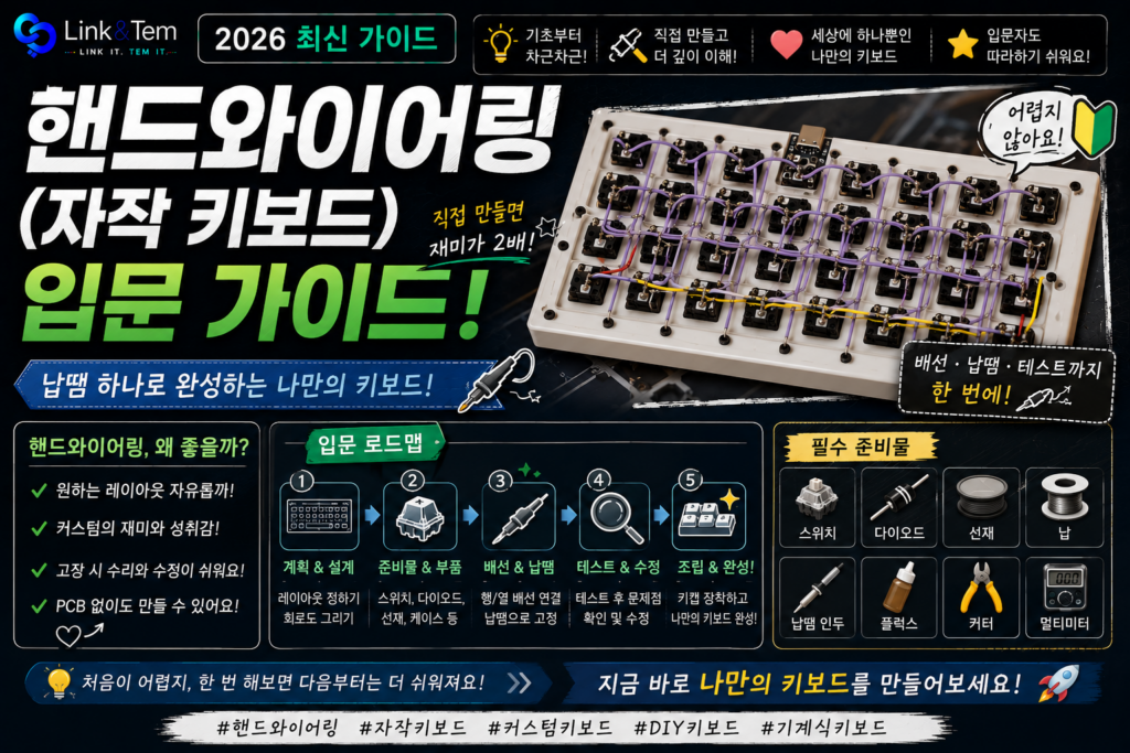 핸드와이어링 키보드 만들기 5단계｜준비물부터 QMK 펌웨어 설정까지 총정리