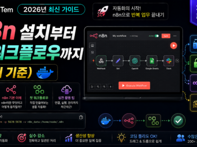 n8n 도커 설치 5단계 가이드 - docker-compose.yml로 실행하는 화면