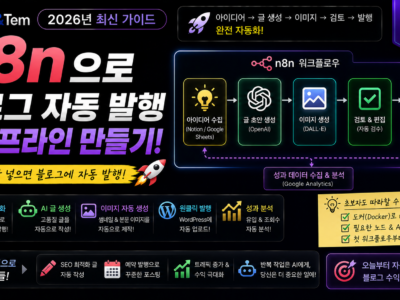 n8n 블로그 자동 발행 파이프라인 워크플로우 구조를 보여주는 이미지