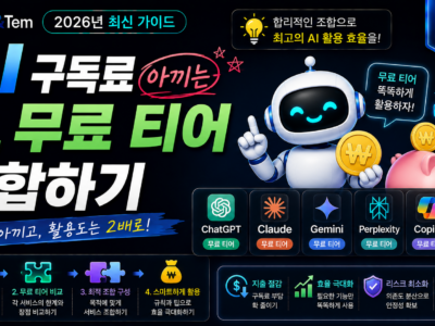 AI 구독료 아끼는 법, 무료 티어 조합 전략을 보여주는 대표 이미지