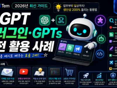 챗GPT GPTs 활용법 실전 사례 5가지를 보여주는 대표 이미지