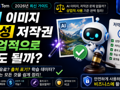 AI 이미지 저작권 상업적 이용 가능 여부를 보여주는 블로그 대표 이미지, 미드저니 달리 비교