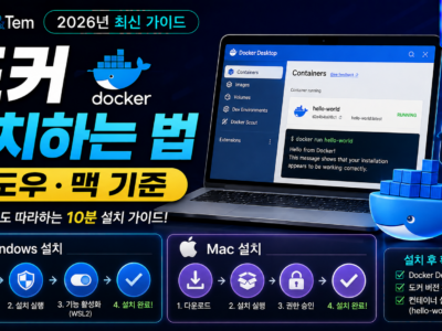 윈도우와 맥에서 도커 설치하는 법을 보여주는 Docker Desktop 화면